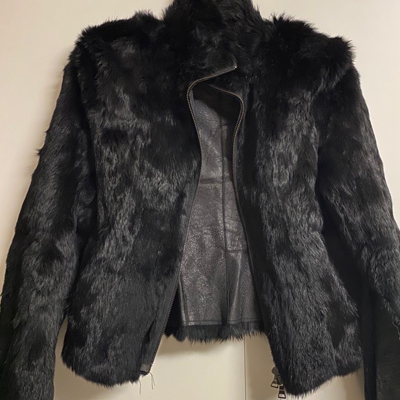 Leather Fur reversible jacket - Picture 3 of 12